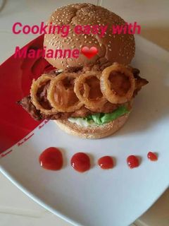 صورة لوصفة زنجر الدجاج / chicken zinger