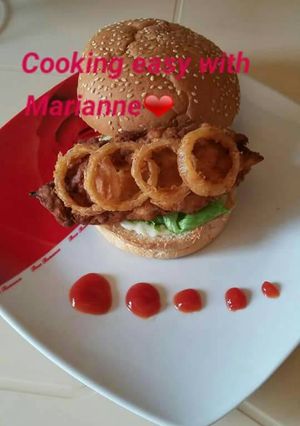 صورة لوصفة زنجر الدجاج / chicken zinger