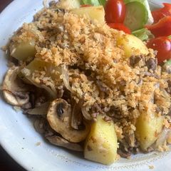 A picture of Stir-fried Beef Mince & Potato with Crispy Panko.