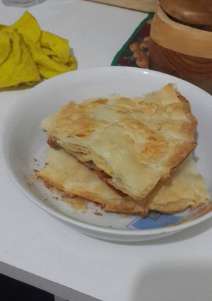 Una foto de Tarta de jamón y queso