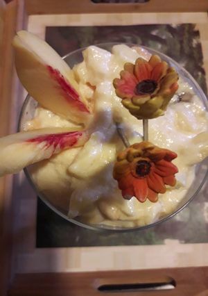 A picture of Creamy mango fruit chat.