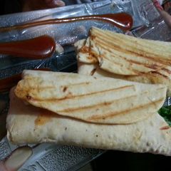 A picture of Mc Donald style paneer wrap.