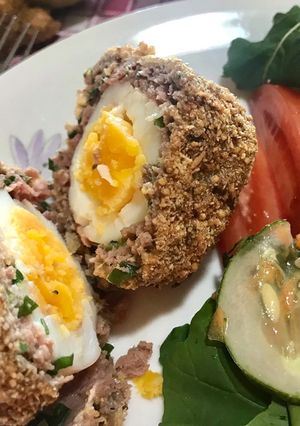 Una foto de Huevos escoceses... (sin gluten)