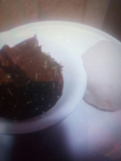 A picture of Eforiro served with semo.
