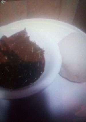 A picture of Eforiro served with semo.