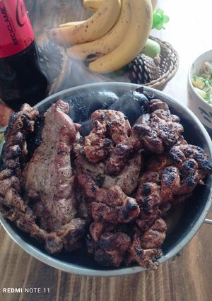 Una foto de Chunchules a la parrilla