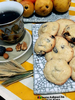 عکسی از دستور شیرینی کشمشی🍪