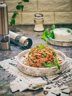 صورة لوصفة رز على بازيلا او رز الاوزي