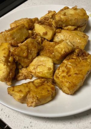 蛋酥醬燒玉子豆腐 的食譜成品照片