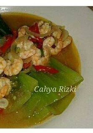 Foto resep Pokcoy siram udang saus tiram