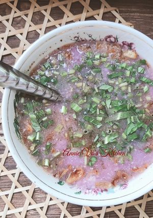 Hình của món Canh khoai mỡ nấu tôm bằm.