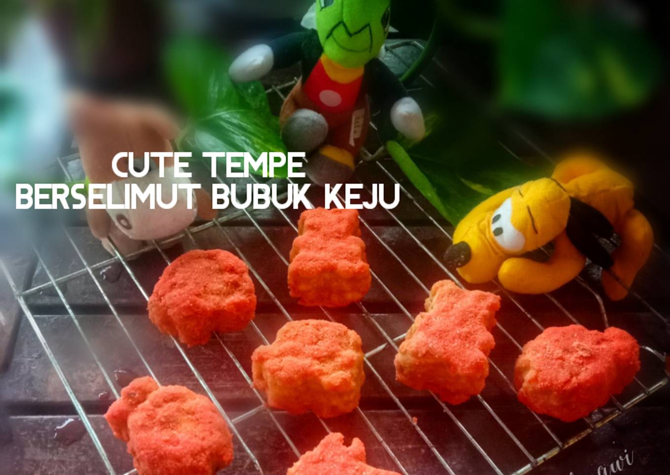 Cute Tempe berselimut bubuk keju