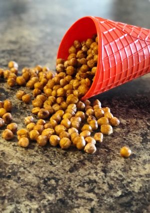 A picture of Baked Garbanzo Beans/Chickpeas/Chole/Kabuli chana.