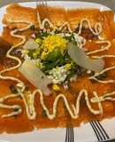 Carpaccio de salmón curado
