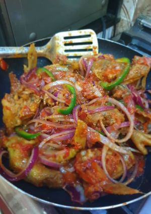 A picture of Peppered chicken.