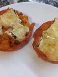 Tomates rellenos de calabaza y queso brie