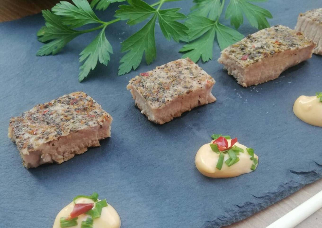 Atún a la plancha con especias