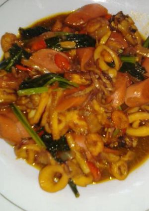 Foto resep Cumi sosis pedas manis
