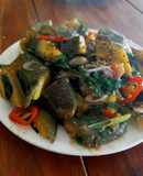 Chuối xanh xào sả ớt