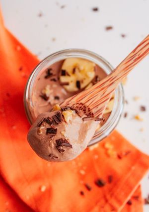 Una foto de Postre de chocolate