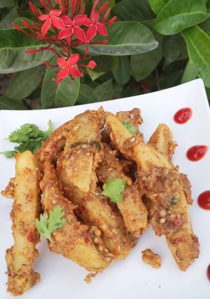 A picture of Aloo fries pakoray.