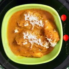 A picture of Patato Chaman With Tomato Gravy.