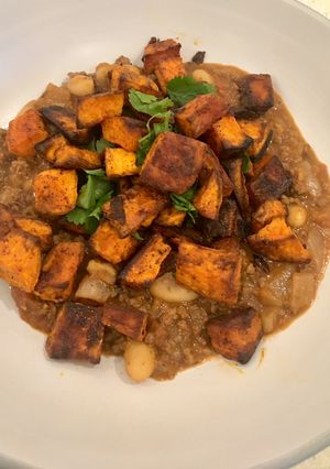 A picture of Cowboys Chilli With Crispy Sweet Potato Toppers.