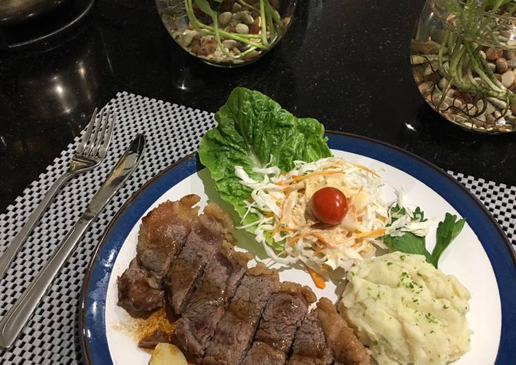Resep Beef steak (tanpa saos), Bisa Manjain Lidah
