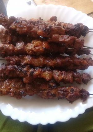 صورة لوصفة لحم العيد المشوي 😍😍😋😋😋ابسط وصفة والذ وصفة 😉😉😋🍢🍢🍢