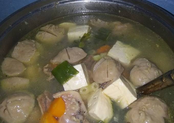 Resep Sop bakso kuah kaldu yang Bisa Manjain Lidah