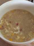 Sopa ankake de maíz y panceta