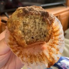 A picture of Sugar free protein banana nut muffins.