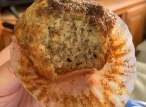 A picture of Sugar free protein banana nut muffins.