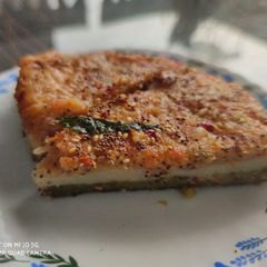 A picture of Spicy Tricolour Sandwich Dhokla.
