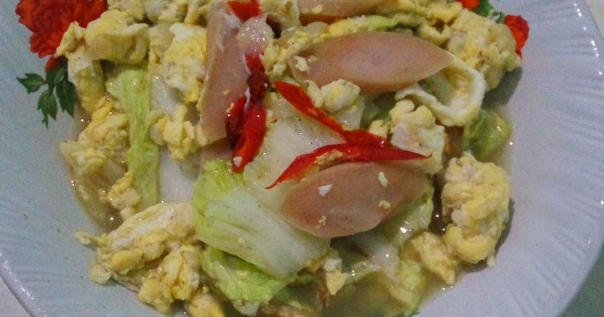 Resep Telur Orak Arik Sawi Putih Oleh Ayu Apriani Cookpad