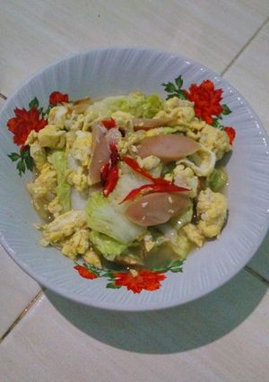 Foto resep Telur orak arik sawi putih