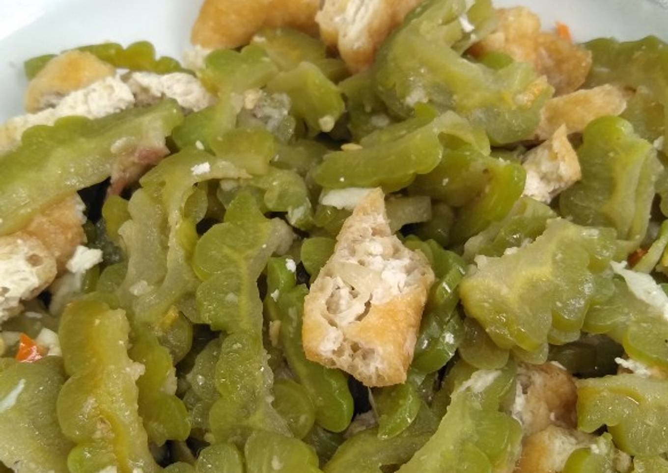 Tumis Pare mix Tahu Kempong