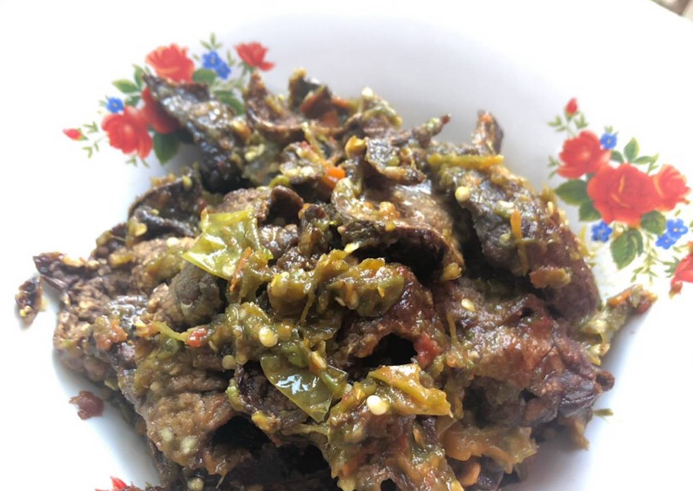 Paru Sambel ijo simpel, enak tanpa ribet hanya dengan dua bumbu