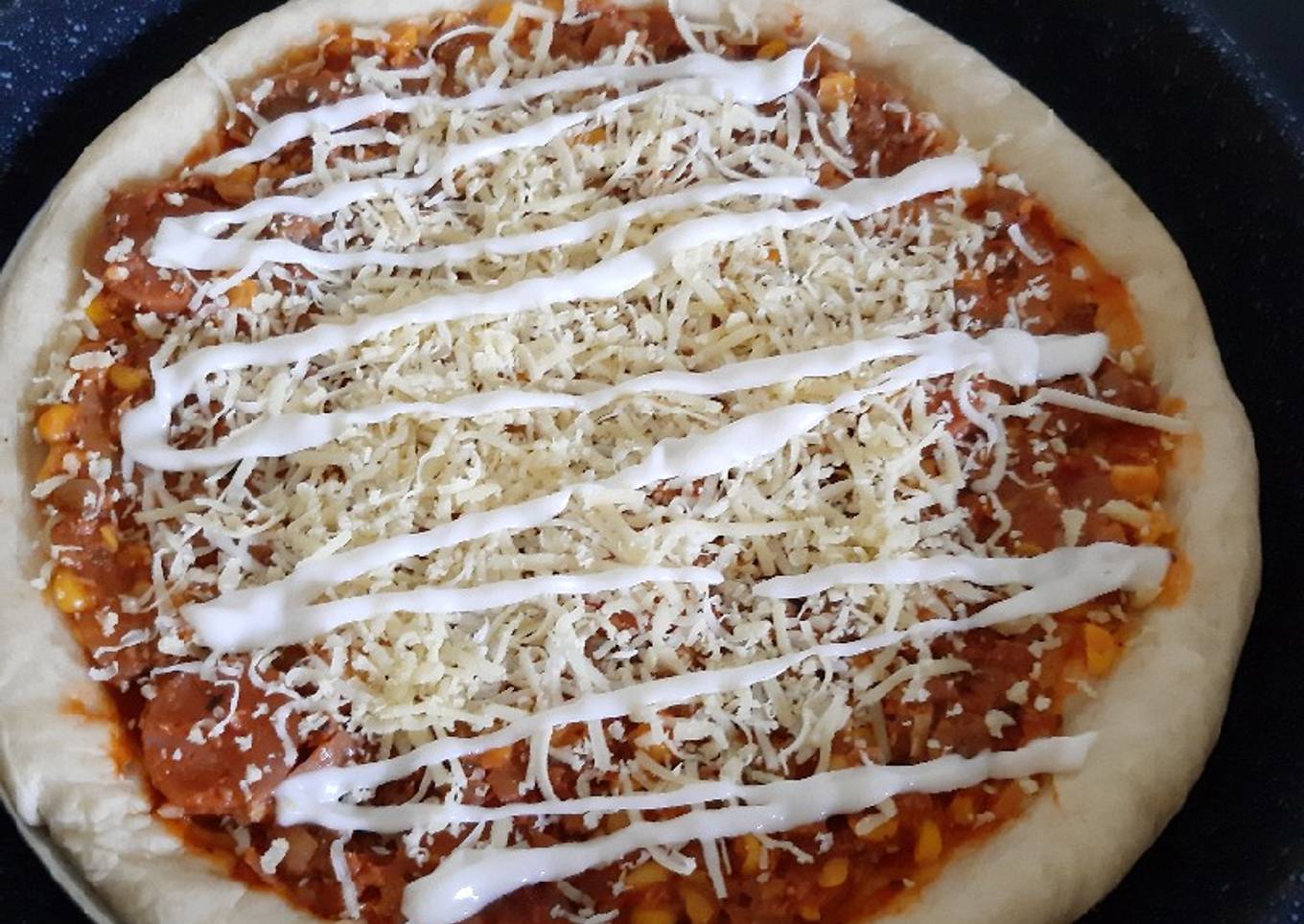 Pizza Teflon Saus Bolognese