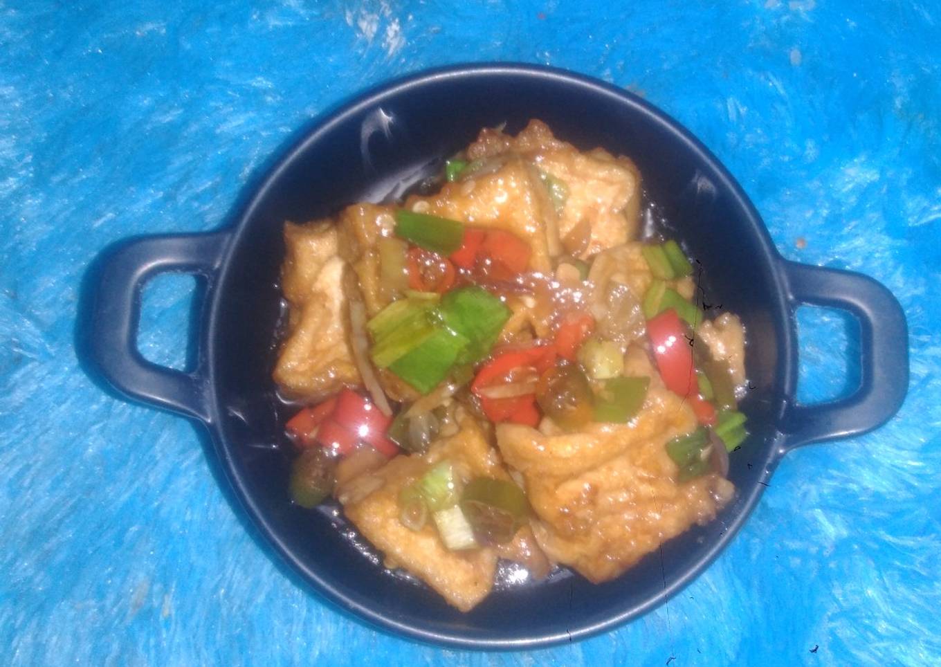 Tumis tahu pedas