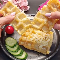 A picture of Finally Found a Use for Rice Paper! Cheesy Waffles 🧀.