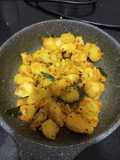 Boiled potato stir fry