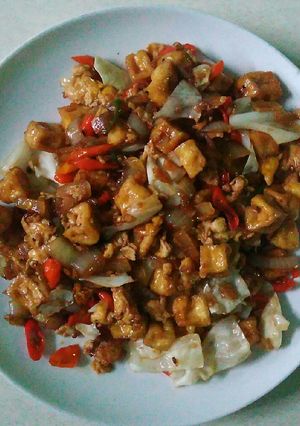 Foto resep Tahu Telor Lada Hitam pedas