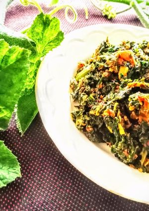 कद्दू के पत्ते की भाजी (Pumpkin leaf veg) रेसिपी मुख्य फोटो