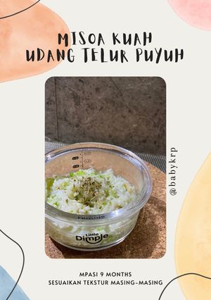 Foto resep Mpasi 9 bulan: misoa kuah udang telur puyuh