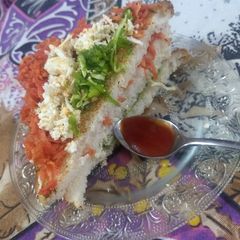 A picture of Tri-colour sandwich.
