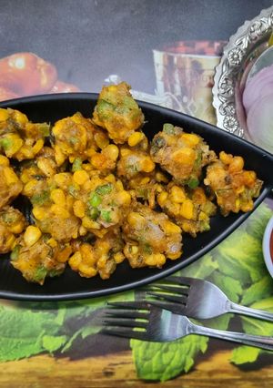 A picture of Crispy Corn Pakoda.