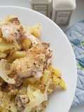 Filetto di merluzzo profumato con patate al forno
