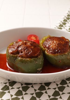 青椒鑲肉 的食譜成品照片
