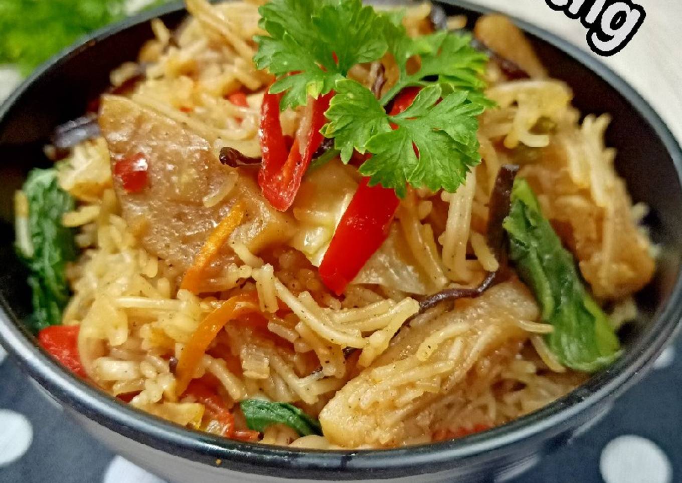 948. Bihun Goreng Sayur Spesial, Bumbu Iris